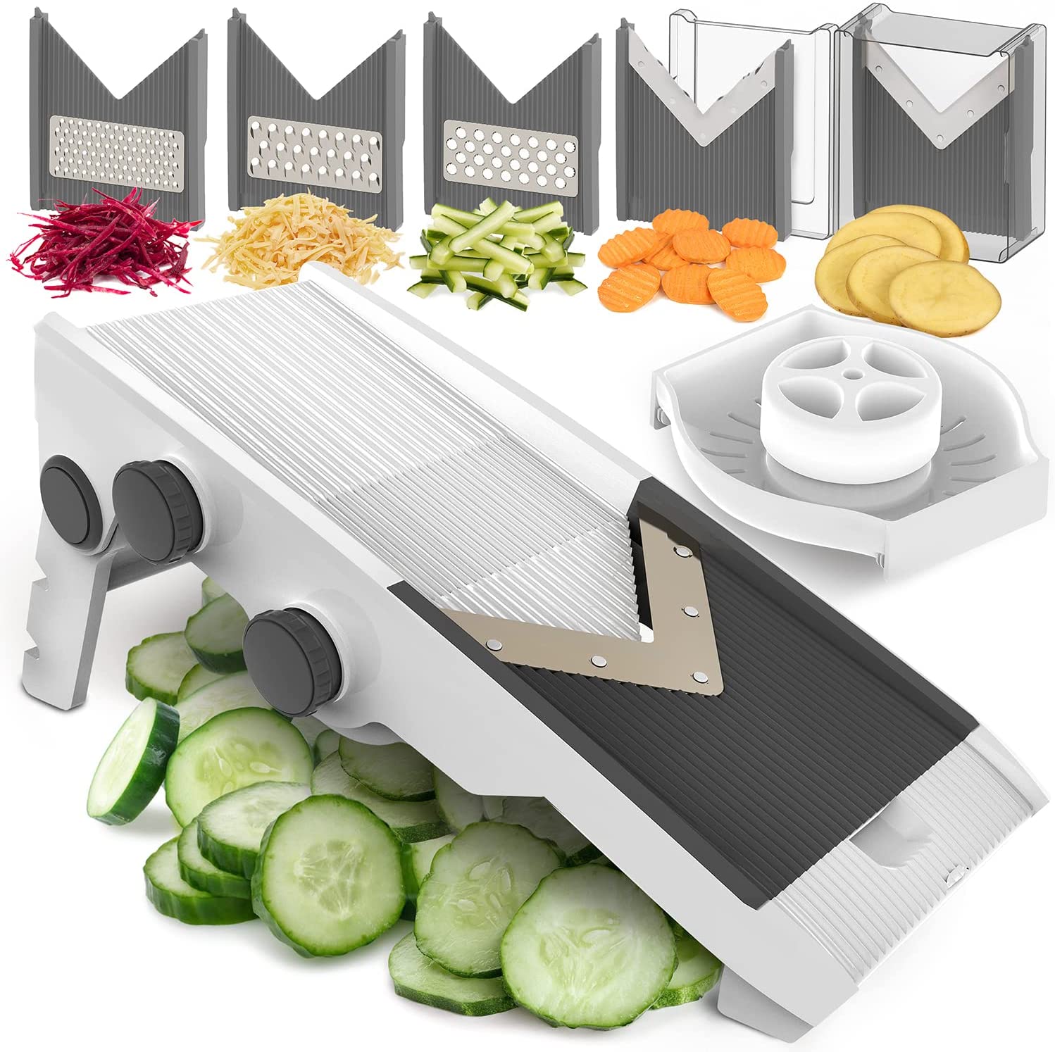 Mueller Multi Blade Adjustable Mandoline Cheese/Vegetable Slicer